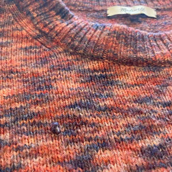 Madewell Space Dyed Birchmont Side Button Sweater - Picture 4 of 9